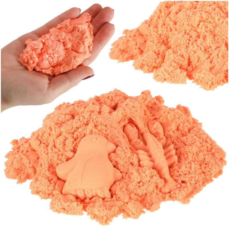 Kinetinis smėlis 1 kg maišelyje oranžinis Kinetinis smėlis 1 kg maišelyje oranžinis