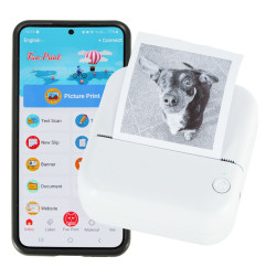 Mini terminis etikečių spausdintuvas + USB