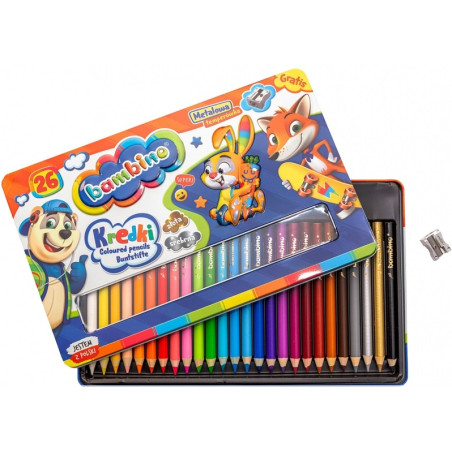 BAMBINO kreidelės metalinėje dėžutėje
