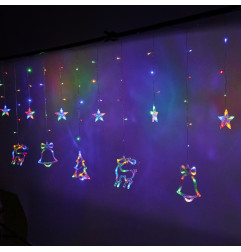 LED elnių žibintai 2,5 m 138LED įvairiaspalviai