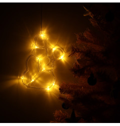 Kalėdinis LED pakabinamas apšvietimas sniego senis 49cm 10 LED