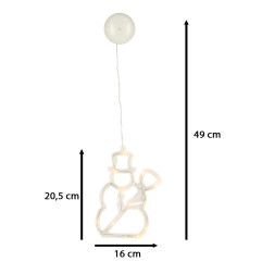 Kalėdinis LED pakabinamas apšvietimas sniego senis 49cm 10 LED