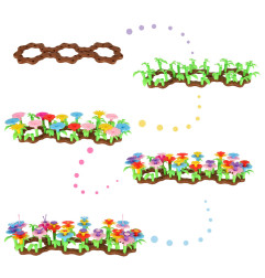 Konstruktorius Gėlių sodas 104 detalės