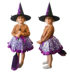 Raganos raganos kostiumas 3 dalių violetinis