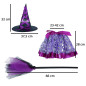 Raganos raganos kostiumas 3 dalių violetinis Raganos raganos kostiumas 3 dalių violetinis