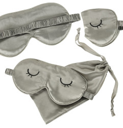 Miego akių kaukė pilkos spalvos