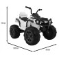 Vaikiškas Elektrinis keturratis ATV 2.4GHz, baltas Vaikiškas Elektrinis keturratis ATV 2.4GHz, baltas