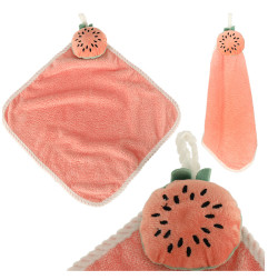 Vaikiškas rankų rankšluostis 30x30cm rožinis arbūzas