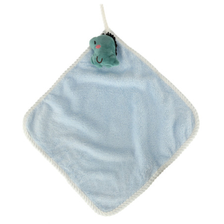 Vaikiškas rankšluostis 30x30cm mėlynas dinozauras
