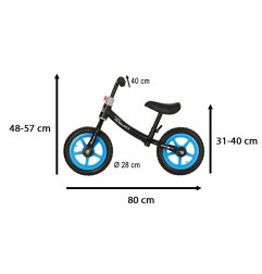 Trike Fix balansinis dviratis juodos ir mėlynos spalvos