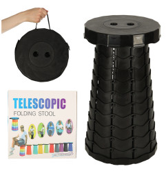 Teleskopinė sulankstoma kėdė juoda