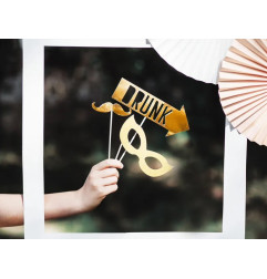 Daiktai Foto rekvizitai Švęskime auksinė foto būdelė 8 elementai