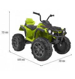 Vaikiškas elektrinis keturratis Quad ATV 2.4GHz, Žalias