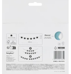 Kūdikio sutikimo šventės "Baby shower" dekoracijos šviesiai mėlynos 290 cm x 16,5 cm