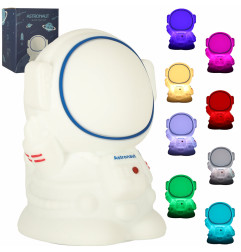 Silikoninė naktinė lemputė baltas astronautas