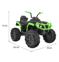 Vaikiškas Elektrinis Keturratis Quad ATV, Juodas/žalias
