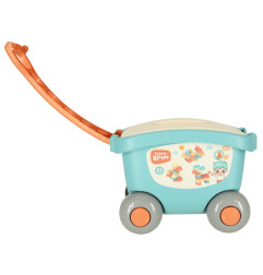 Konstruktorius blokai vežimėlyje su dangčiu 32 detalės