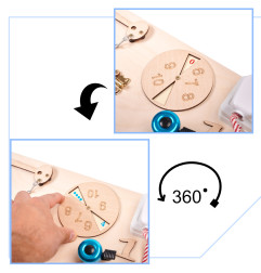 Medinė sensorinė montessori manipuliavimo lenta 75x50 cm