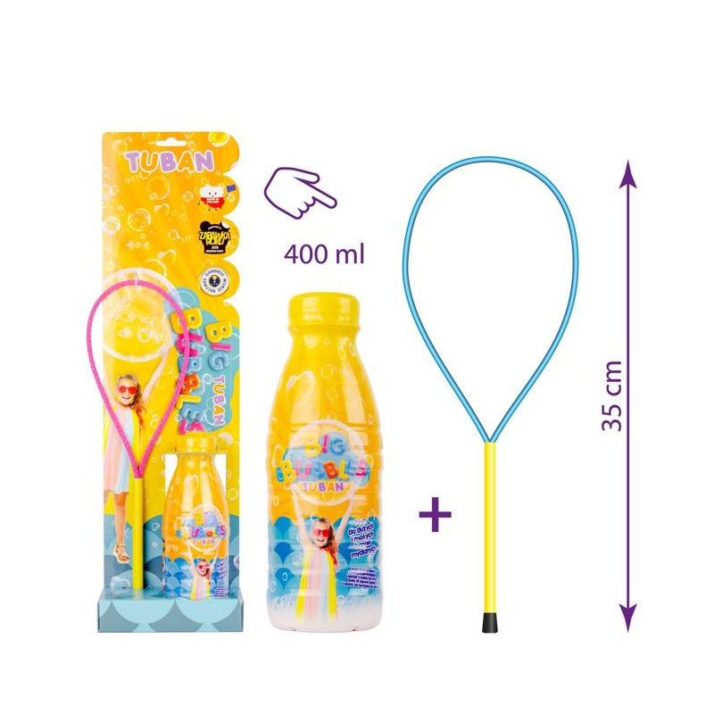 TUBAN muilo burbulų lankas + skystis 400ml TUBAN muilo burbulų lankas + skystis 400ml