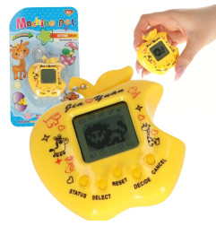 Žaislinis Tamagotchi elektroninis žaidimas obuolys geltonas