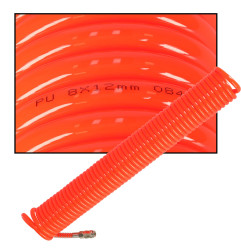 Kompresoriaus spiralinė oro žarna 12 mm 15 m