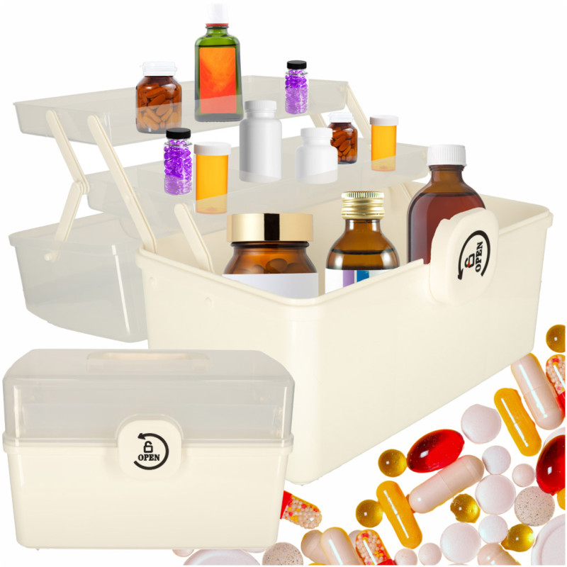 Vaistų konteineris organizatorius medicinos spintelė 34x19x22,5cm Vaistų konteineris organizatorius medicinos spintelė 34x19x22,5cm