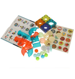 3D Šviečiantis magnetinis konstruktorius 49 detalės