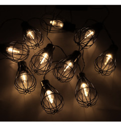 Sodo žibintai saulės lempučių girlianda palėpėje 10LED