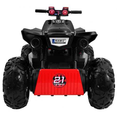 Vaikiškas Elektrinis Keturratis Sport Run 4 x 4, juodas
