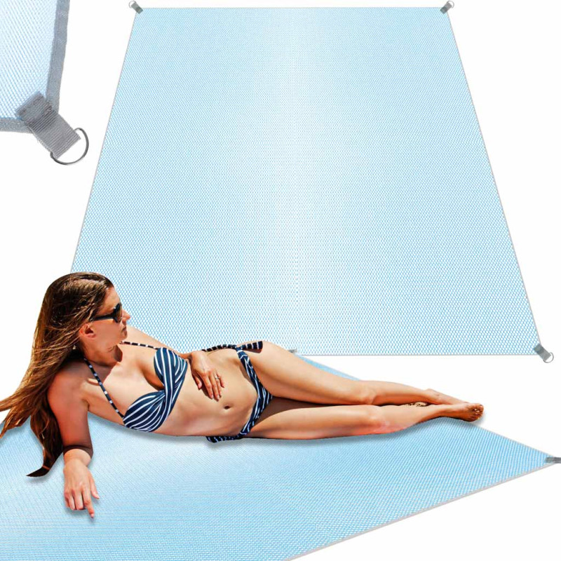 Paplūdimio kilimėlis be smėlio XXL 200x200cm Paplūdimio kilimėlis be smėlio XXL 200x200cm