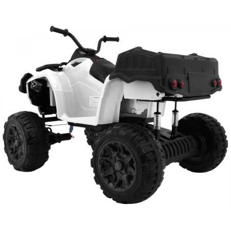 Vaikiškas Elektrinis visureigis keturratis 4 x 4, Baltas