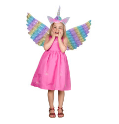 Vienaragio kostiumas su sparnais + galvos lankelis