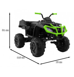 Vaikiškas elektrinis keturratis All-terrain Quad 4x4, Juodas
