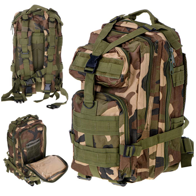 Taktinė karinė turistinė kuprinė 25L moro Taktinė karinė turistinė kuprinė 25L moro