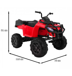 Vaikiškas elektrinis keturratis All-terrain Quad 4x4, Raudonas