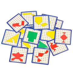 Geoboard medinė dėlionė, kurianti figūras su gumytėmis