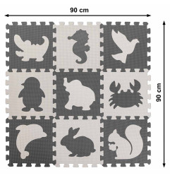 Minkštas dėlionės kilimėlis vaikams 9 dalių