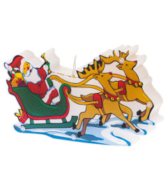 Kalėdų dekoracijos ant lango Kalėdų senelio rogės