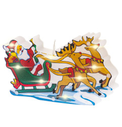 Kalėdų dekoracijos ant lango Kalėdų senelio rogės