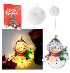 LED pakabinamas apšvietimas ant lango Kalėdų dekoracijos sniego senis