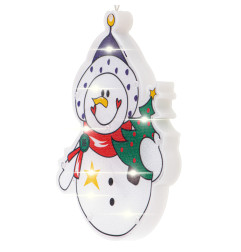 LED pakabinamas apšvietimas ant lango Kalėdų dekoracijos sniego senis