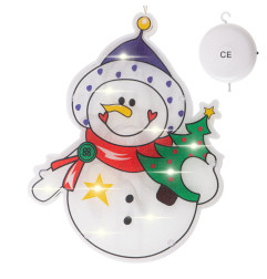 LED pakabinamas apšvietimas ant lango Kalėdų dekoracijos sniego senis