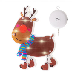 LED pakabinamas apšvietimas ant lango Kalėdų dekoracijos šiaurinis elnias