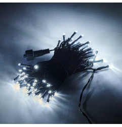 LED kalėdinės eglutės lemputės 10m 100LED šaltai balta