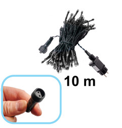 LED kalėdinės eglutės lemputės 10m 100LED šaltai balta