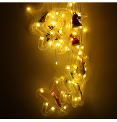 LED žibintai su figūromis 3 m 125LED šiltai baltos spalvos