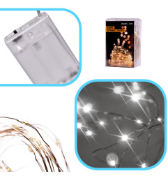LED dekoratyvinės lemputės 10m 100LED šaltai balta