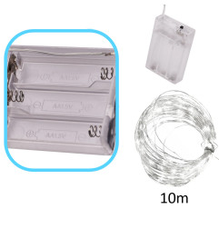 LED dekoratyvinės lemputės 10m 100LED šaltai balta