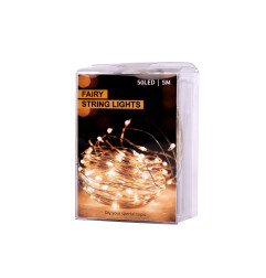 LED šventinis lempučių apšvietimas 5m 50LED šaltai balta