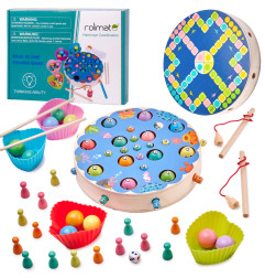 Medinis montessori Šeimos žaidimas žvejyba